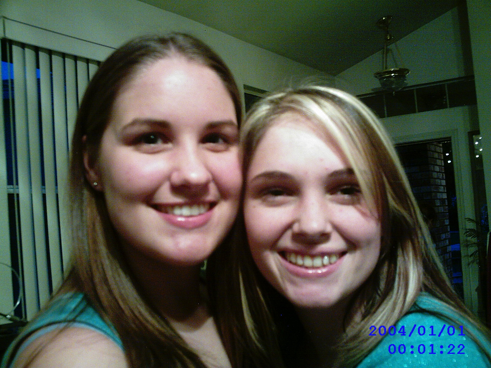 Linda (right) with friend Sarah