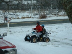 Dad and I on my 4 wheeler