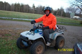 Me at Nano's house on the 4 wheeler.