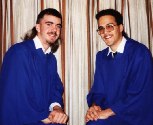 My best friend Tim and I in our graduation year.