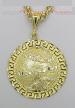 14KT GOLD OVERLAY CUBIC ZIRCONIAS BASKETBALL CHARM.CARVED FROM SOLID BRASS THE SUPERB FINISH IS GUARANTEED FOR LIFETIME AGAINST TARNISHING.COMES WITH FREE CHAIN.SIZE 2 1/4"X2 1/4" 