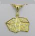 14KT GOLD OVERLAY CUBIC ZIRCONIAS DICE CHARM.CARVED FROM SOLID BRASS THE SUPERB FINISH IS GUARANTEED FOR LIFETIME AGAINST TARNISHING.COMES WITH FREE CHAIN.SIZE 2"X1 1/2" 