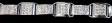 PLATINUM LOOK ICED OUT BRACELET 9" 