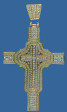 PLATINUM LOOK 3-D CROSS WITH 365 ICE STONES ROUND & BAGUETTE.JUMBO SIZE 5" TALL.SPECIAL DESIGN IN THE BACK OF THE CHARME..FREE 36"CHAIN 