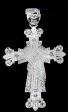 PLATINUM LOOK ICED OUT X LARGE CROSS 5" LONG WITH FREE36" CHAIN 