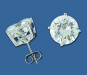 ROUND 4CT. CUBIC ZIRCONIA SET IN STERLING SILVER (PAIR) 