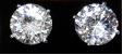 STERLING SILVER ROUND 10CT. CUBIC ZIRCONIA EAR RING