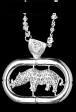 ICED OUT CHARM WITH SPECIAL 30" CHAIN SHOWN IN THE PICTURE. 