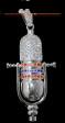 BIG 4D ICEDOUT MIC CHARM. FERE 36" CHAIN.PRICE GUARANTEE