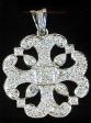 SOLID STERLING SILVER PENDANT SET WITH CZ STONES