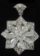Pure Sterling Silver pendant with 60 handset round ice stones 