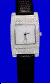MEN"S ICED OUT WATCH WITH BLACK CROCDIAL LEATHER