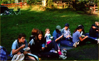 Meal time in the sunshine