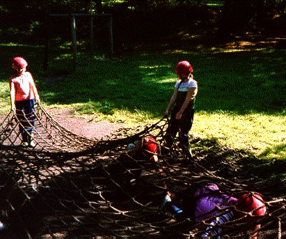 Crawling under the cargo net
