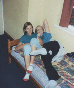 Carly and Rachel chilling out