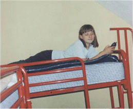 Lizzy texting Rachel!