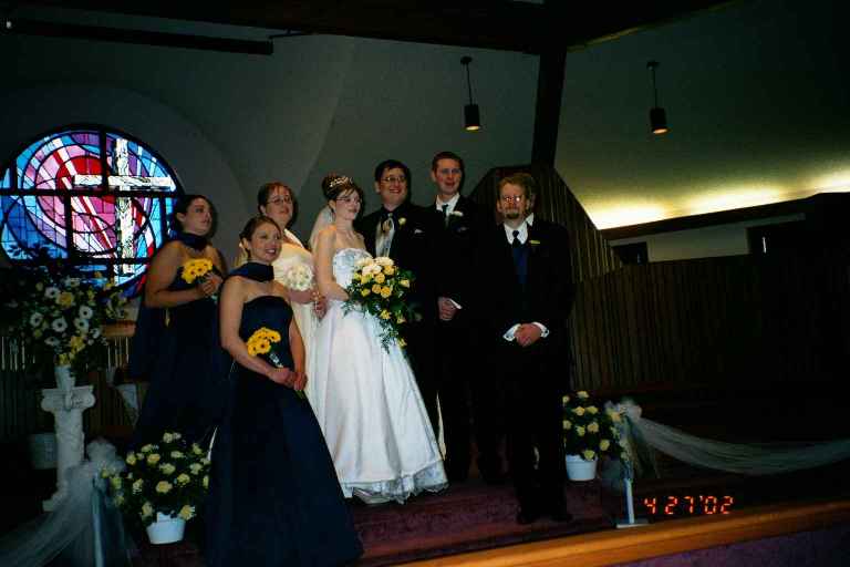 Tim & Jane with the bridal party