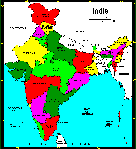 mapa da India.gif (16833 bytes)