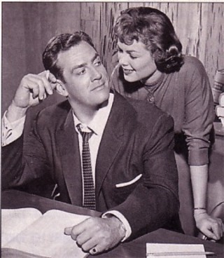 Barbara and Raymond Burr in Perry Mason (Link on next page)