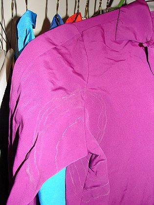 blouse with perspiration rings