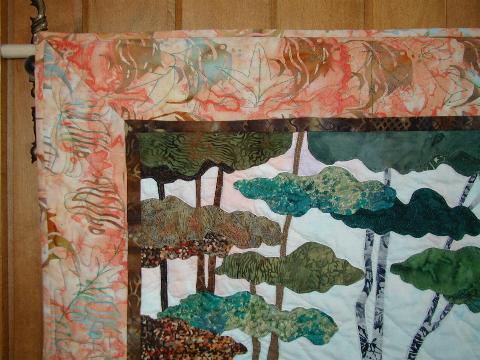 detail of border quilting