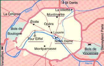 Map of Paris