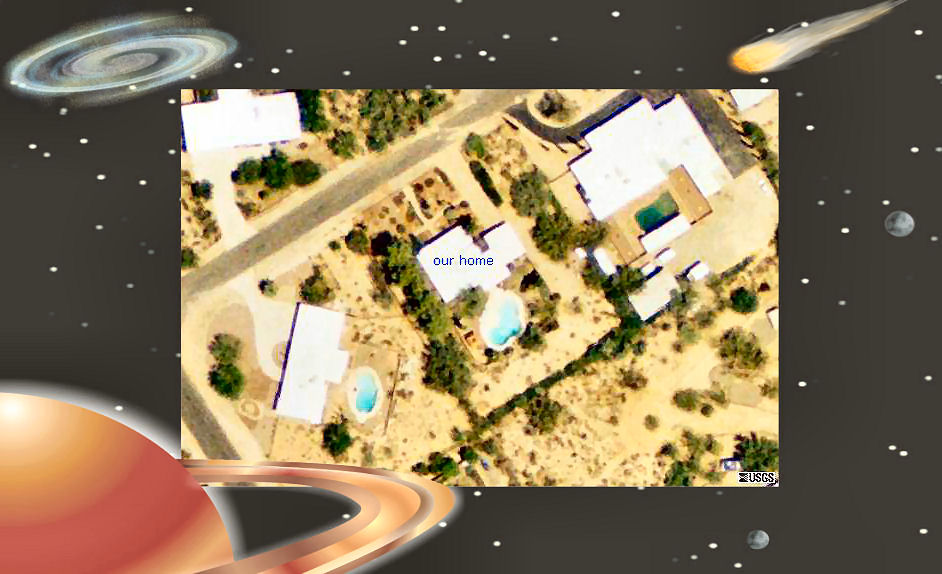 home seen from satelite