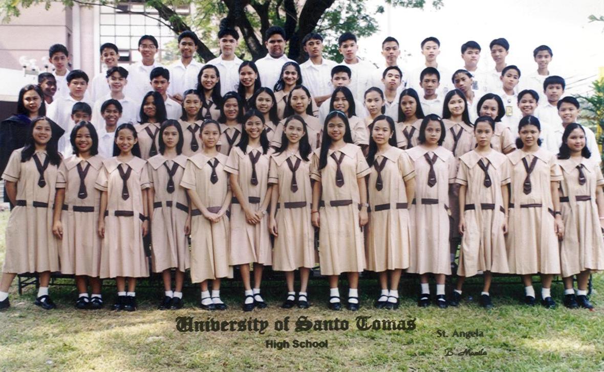 St. Angela Batch 2004(from top to bottom and from left to right)Top row: Ike, Marion, Paul, Ralph, Rommel, Balbir, Devycay, Philip, Irvin, Johnry, Joshua, Ian, Daryl; 2nd row: Alexander, Antonio, Jonel, Rowell, Richelle, Bernice, Raman, Cowell, Johann, Michael, Rotsen, Patrick, Rodolfo; 3rd row: Ms. Rita Serranilla, Terrence, Nikko, Chairo, Daverose, Andeng, Eunice, Karen, Sarah, Eliza Santos, Via, Ayin, Keka, Aris, Dane; 4th row: Monica, Louise, Janice, Camille, Gela, Mia, Diane, Lheen, Iya, Eliza Yalong, Raissa, Precious, Maricris
