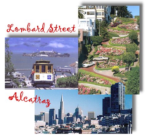 Lombard street, Alcatraz, City View