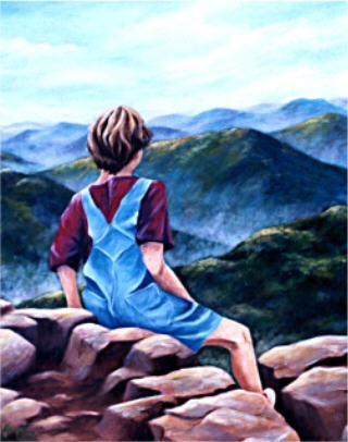 Looking out over the White Mountains - New Hampshire.