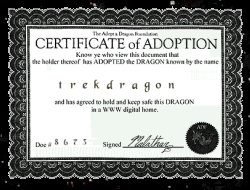 Adoption certificate