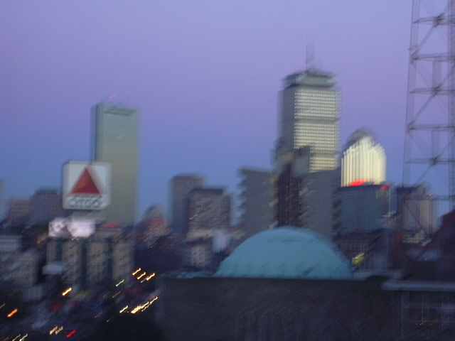 Blurry Boston Sunset