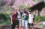 Rebecca, Me, Jason, and Kevin hiking the Grand Canyon