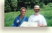 Colin & mark (a WWOOFer) with ginger