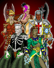 My interpretation of the characters of Blizzard's Diablo 2.&nbsp; Pencil drawing scanned and colored.