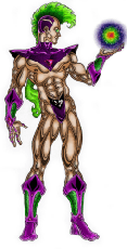 One of several drawings of fantasy/sci-fi characters.&nbsp; I scanned mr roboto in and colored him on the comp.