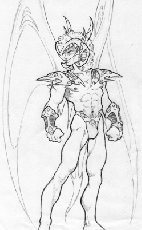 Another fantasy/sci-fi character.&nbsp; I never completely finished this one but I was pleased with how his helmet and wings turned out.