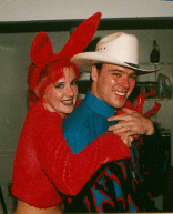 Me and Jennifer (she used to be my "fairy princess") at Halloween.&nbsp; Trust me, I may be Texan born and raised, but Halloween is the only time you'll see me dressed like this.&nbsp; She was a bunny rabbit from hell.