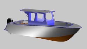 Simple & elegant pilot house/walkaround sport fishing machine - overnight capable
