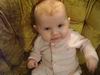 This is our favorite picture so far. It shows her little impish personality.