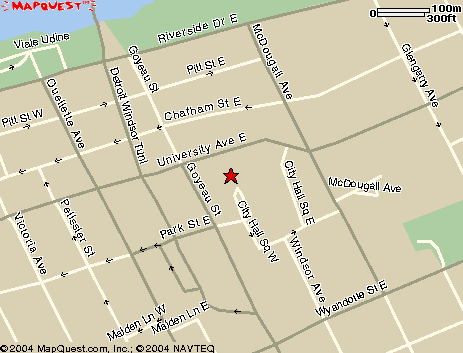 Mapquest image of downtown Windsor