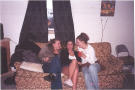 Here we have the honies takin a rest on the sofa.. must've been tired from tryin to keep up with me on the dance floor.