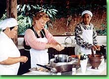 Cooking at the Thai Cookery School.