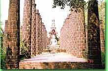 The replica of Khao Phra Wihan (Pheah Vihere). Climbing to the top, you can enjoy a panoramic view of the Ancient city.