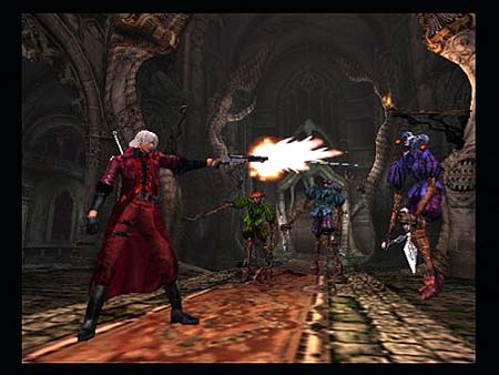 Dante unloads some much needed shotgun justice into this marionette's god damn face.