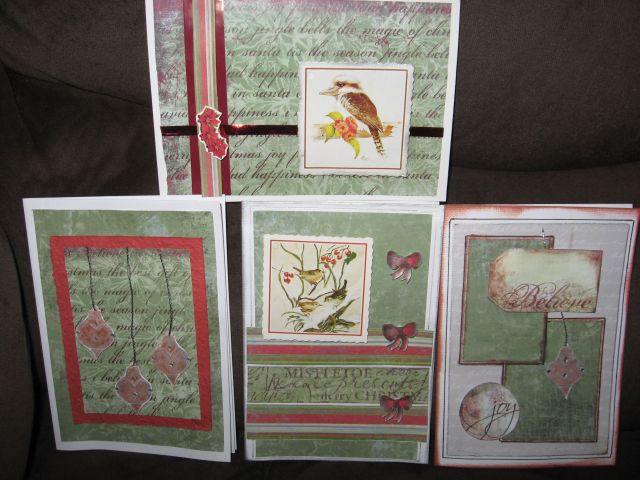 Olde green xmas cards