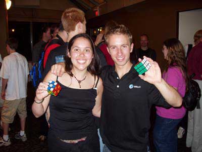 Jasmine Lee and Dan Knights (new Rubik's World Champion)