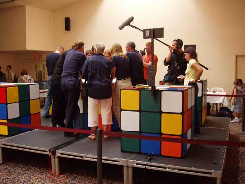 The officials in a huddle