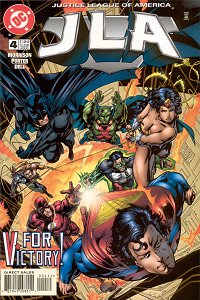 JLA #4 - cover by Howard Porter and John Dell