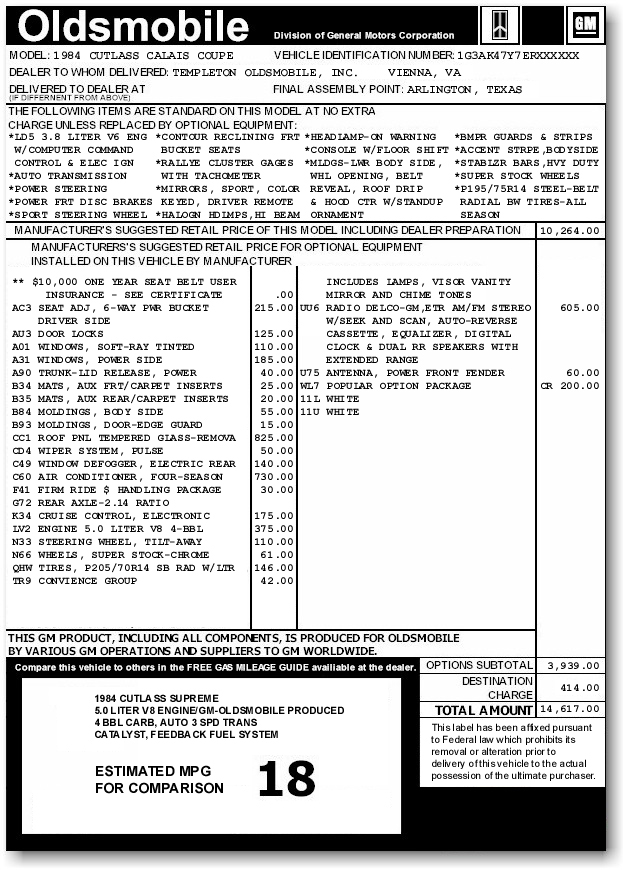 Walker Exhaust Flange Chart